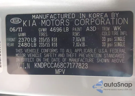 2012 Kia Sportage Sx from USA, damaged, VIN KNDPCCA68C7177823